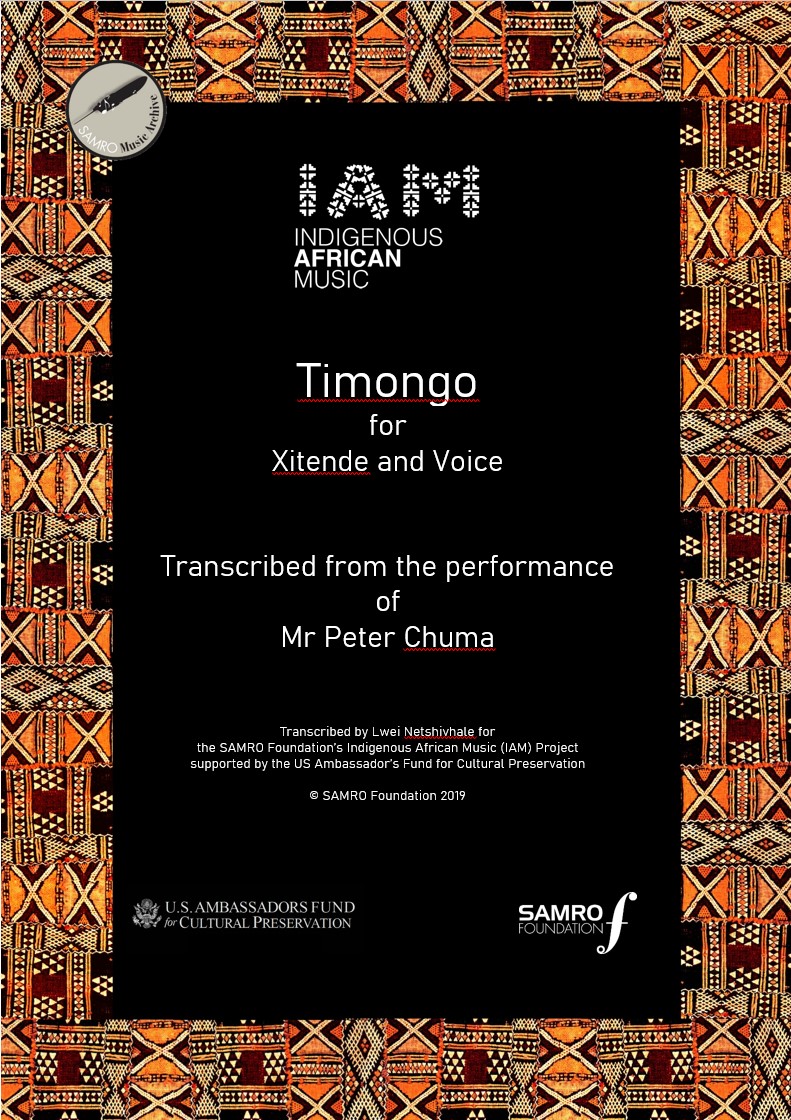 Timongo – Indigenous African Music (IAM) Transcription Project